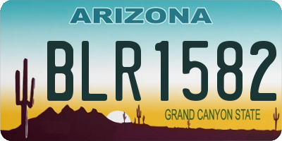 AZ license plate BLR1582