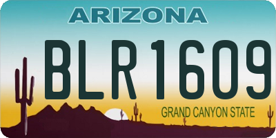 AZ license plate BLR1609