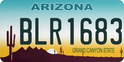 AZ license plate BLR1683