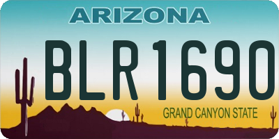 AZ license plate BLR1690