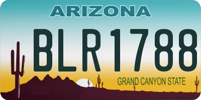 AZ license plate BLR1788