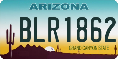 AZ license plate BLR1862