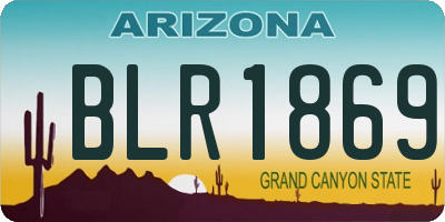 AZ license plate BLR1869