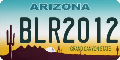 AZ license plate BLR2012