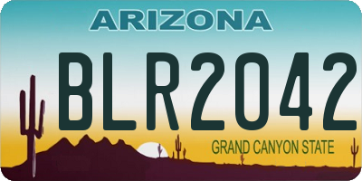 AZ license plate BLR2042