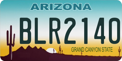 AZ license plate BLR2140