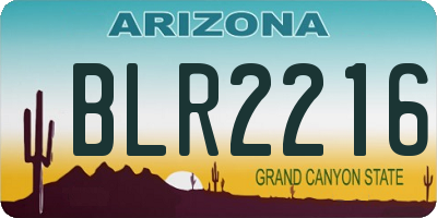 AZ license plate BLR2216