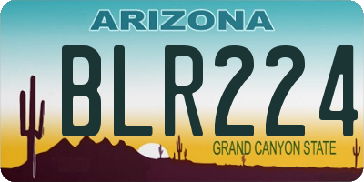 AZ license plate BLR224