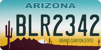 AZ license plate BLR2342