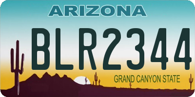 AZ license plate BLR2344
