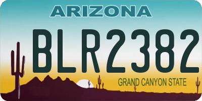 AZ license plate BLR2382