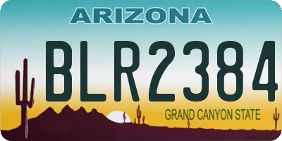 AZ license plate BLR2384