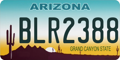AZ license plate BLR2388