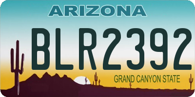 AZ license plate BLR2392