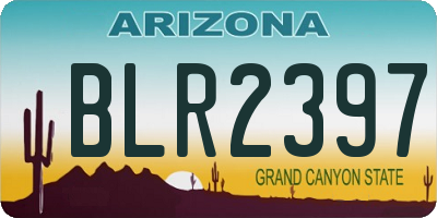 AZ license plate BLR2397