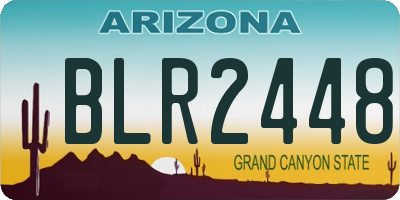 AZ license plate BLR2448