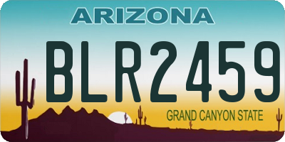 AZ license plate BLR2459