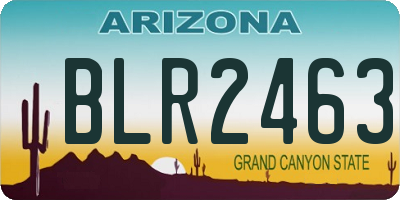 AZ license plate BLR2463