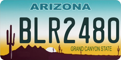 AZ license plate BLR2480