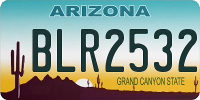 AZ license plate BLR2532