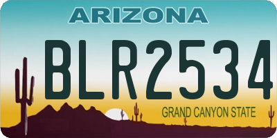 AZ license plate BLR2534