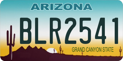 AZ license plate BLR2541