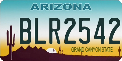 AZ license plate BLR2542