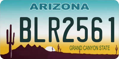 AZ license plate BLR2561