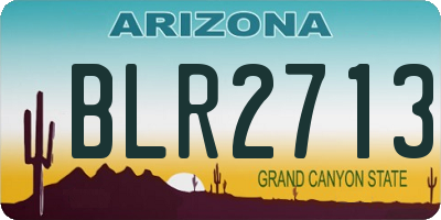 AZ license plate BLR2713