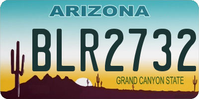 AZ license plate BLR2732
