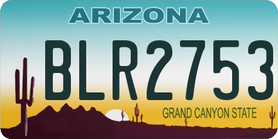 AZ license plate BLR2753