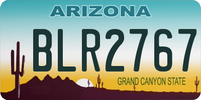 AZ license plate BLR2767