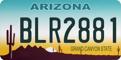AZ license plate BLR2881