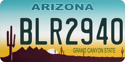 AZ license plate BLR2940