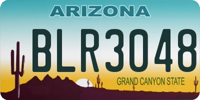 AZ license plate BLR3048