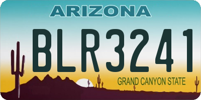 AZ license plate BLR3241