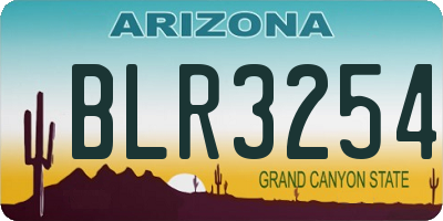 AZ license plate BLR3254