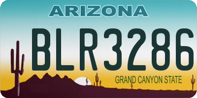 AZ license plate BLR3286