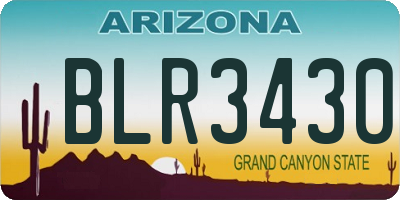 AZ license plate BLR3430