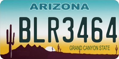 AZ license plate BLR3464
