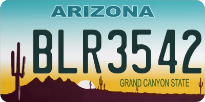 AZ license plate BLR3542
