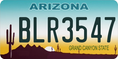AZ license plate BLR3547