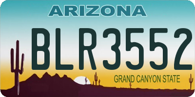 AZ license plate BLR3552