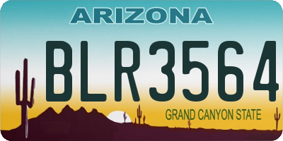 AZ license plate BLR3564