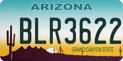 AZ license plate BLR3622