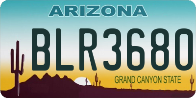 AZ license plate BLR3680