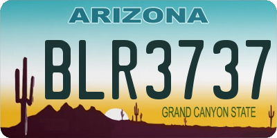 AZ license plate BLR3737