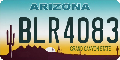 AZ license plate BLR4083