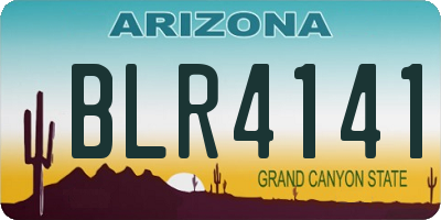 AZ license plate BLR4141