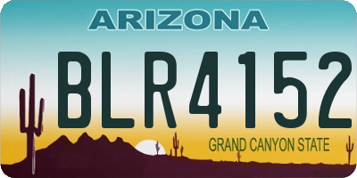 AZ license plate BLR4152